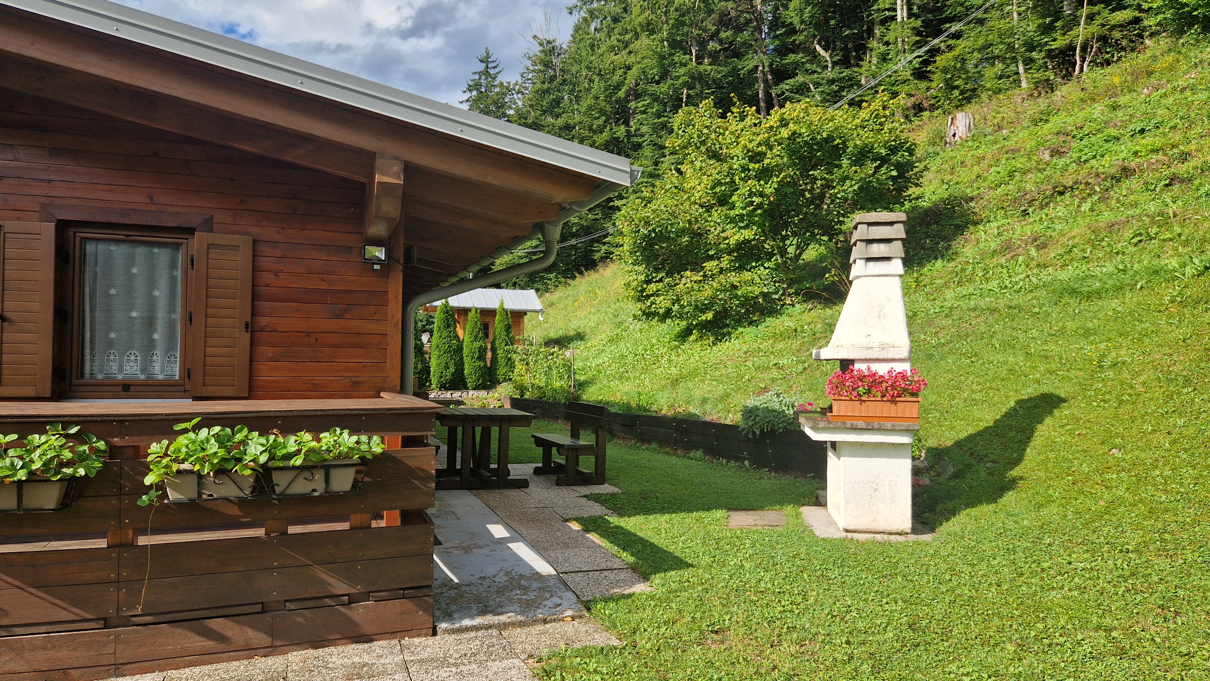 Giardino privato con barbecue